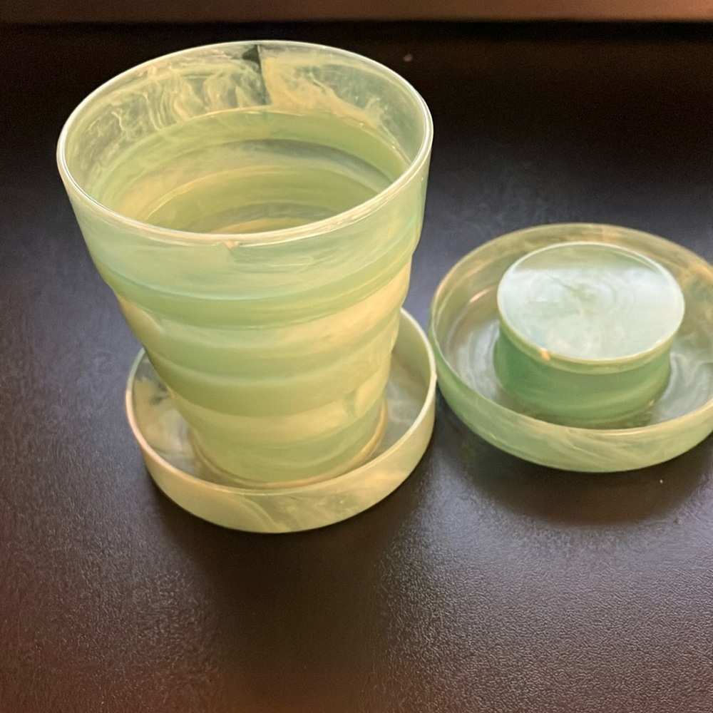 Vintage Stanhome pill container and cup